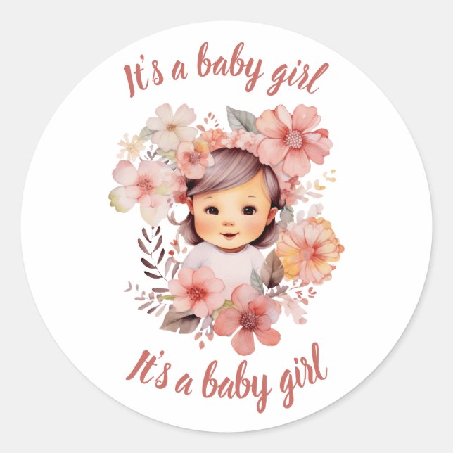 Es ist ein Babyaufkleber Runder Aufkleber (Vorderseite)