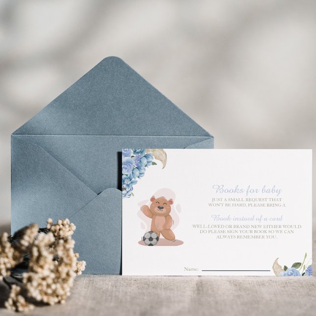 Es ist ein Bärenbücher für Baby-Blue-Babydusche Einladung (Von Creator hochgeladen)