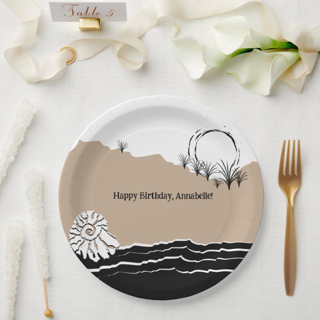 Es ist ein Beach Birthday Party Paper Teller (Hochzeit)