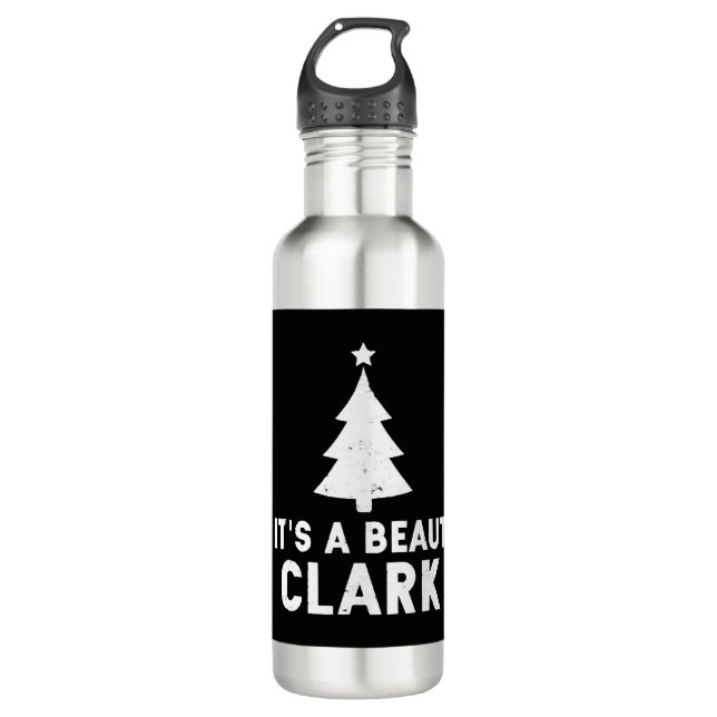 Es ist ein Beaut Clark Weihnachtsurlaub Edelstahlflasche (Vorderseite)