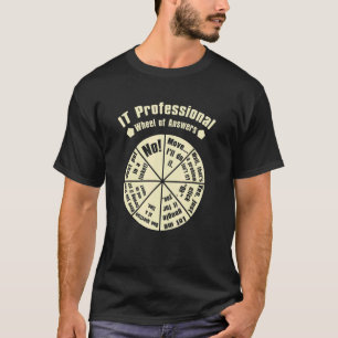 Es ist ein Berufliches Rad von Antworten, ein lust T-Shirt