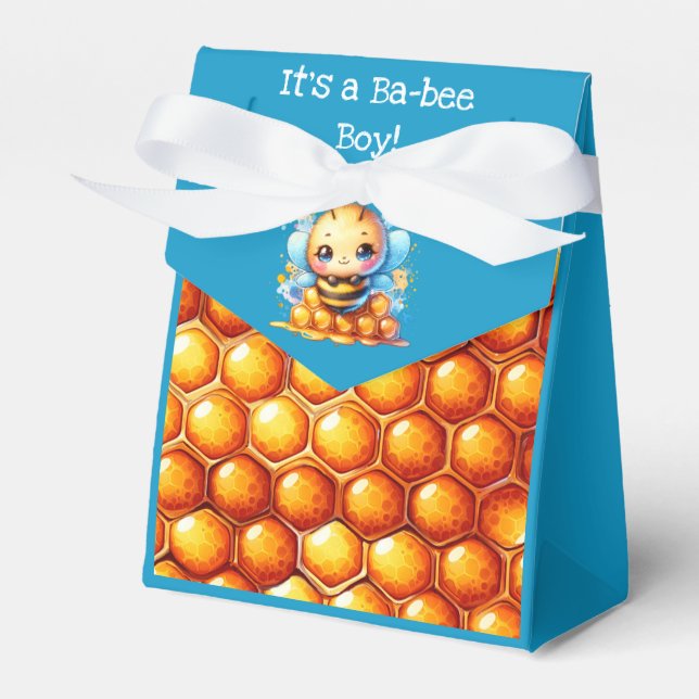 Es ist ein Bienenjunge! Babyparty Geschenkschachtel (Vorderseite)