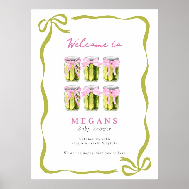 Es ist ein Big Dill - Pickle Pink Coquette Babydus Poster (Vorne)