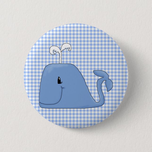 Es ist ein Blauwal Button (Vorderseite)