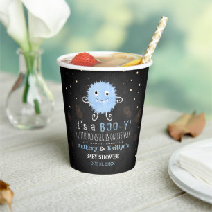 Es ist ein Boo-y! Kleine Monster Halloween Kinderd Pappbecher