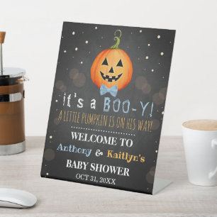 Es ist ein Boo-y! Little Pumpkin Halloween Kinderd Sockelschild
