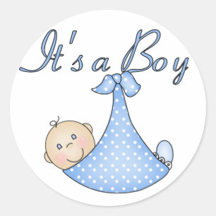 Es ist ein Boy-Aufkleber Runder Aufkleber