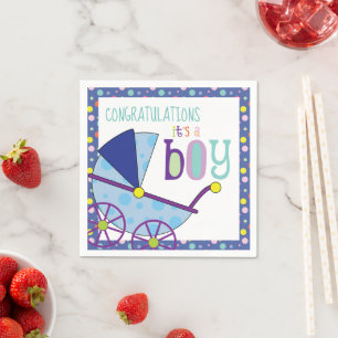 Es ist ein Boy Baby Shower Cocktail Napkin Serviette