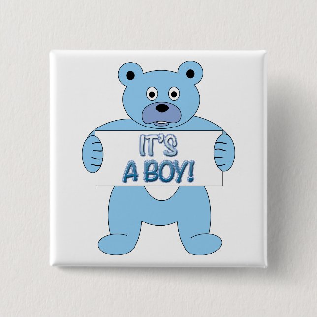 Es ist ein Boy Blue Bär Button (Vorderseite)