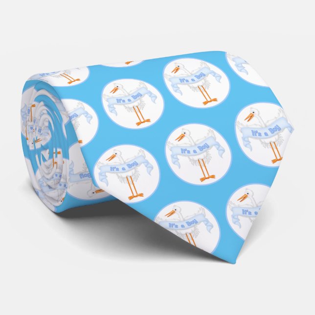 Es ist ein Boy Blue Stork Krawatte (Gerollt)