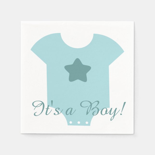 Es ist ein Boy Bodysuit Ankündigung Paper Napkin S Serviette (Vorderseite)