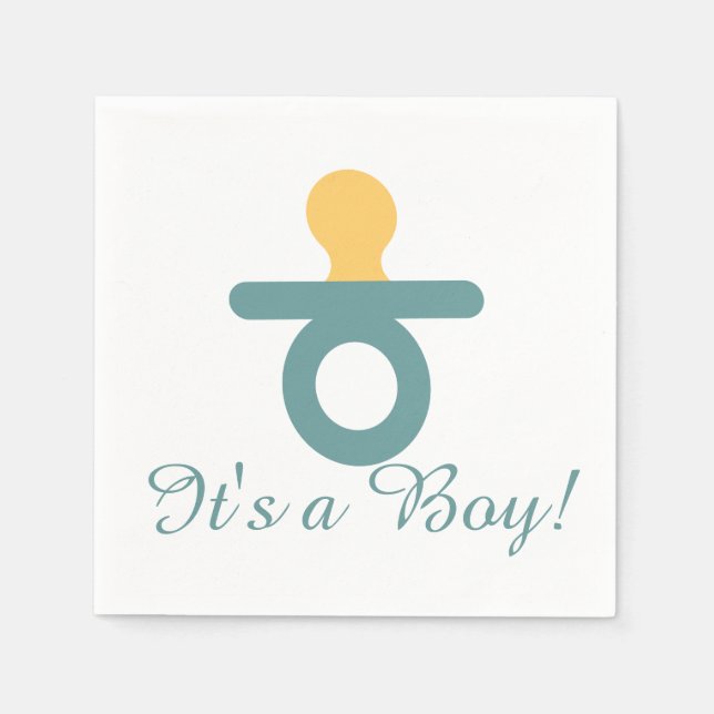 Es ist ein Boy Bodysuit Ankündigung Paper Napkin S Serviette (Vorderseite)