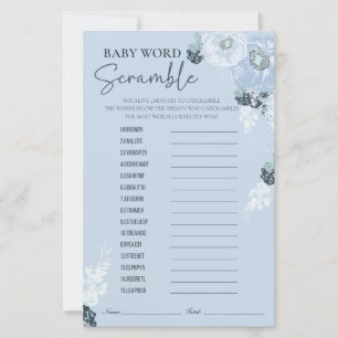 Es ist ein Boy Floral Baby Shower Word Scramble Ga