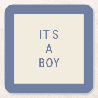 Es ist ein Boy Minimal Paper Untersetzer