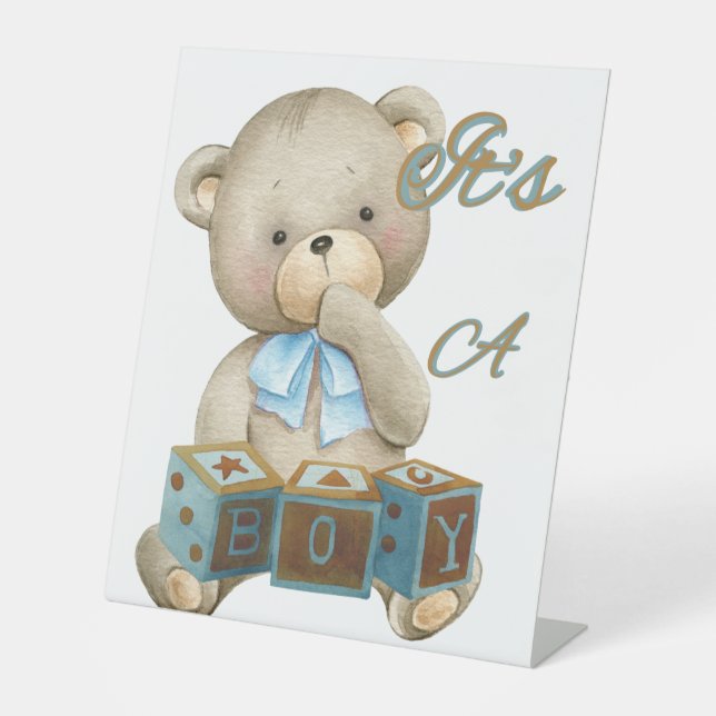 Es ist ein Boy Pedestal-Zeichen Sockelschild (Vorderseite)