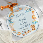 Es ist ein Boy Wooden | Babydusche aus gefülltem S Pappteller<br><div class="desc">Ein wunderschönes und charmantes Baby-Duschdesign, das perfekt zum Feiern der Ankunft eines kleinen Jungen geeignet ist. Dieses Design zeigt eine skurrile Anordnung verschiedener Holzblöcke, bezauberndes Transportspielzeug und kuschelige Tiere und schafft eine bezaubernde Szene, die alle Herzen faszinieren wird. Im Mittelpunkt dieses Designs steht eine Auswahl an Holzspielzeug, darunter ein Boot,...</div>