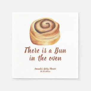 Es ist ein Brötchen im Ofen Baby Shower Serviette