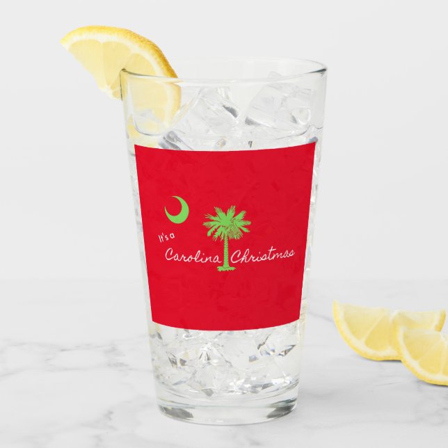 Es ist ein Carolina Weihnachten Südkarolina Urlaub Glas (Vorderseite Ice)