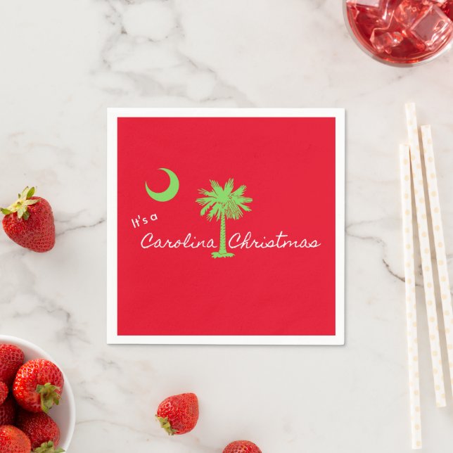 Es ist ein Carolina Weihnachten Südkarolina Urlaub Serviette (Beispiel)