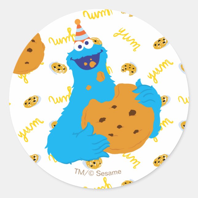 Es ist ein Cookie Party Muster Runder Aufkleber (Vorderseite)