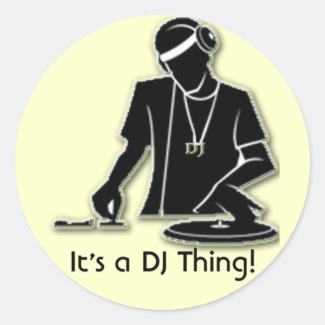 Es ist ein DJ-Ding! Runder Aufkleber (Vorderseite)