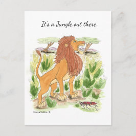 Es ist ein Dschungel da draußen Postkarte