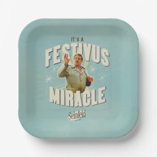 Es ist ein Festivus-Wunder Pappteller