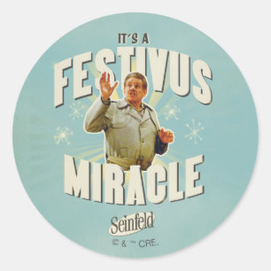 Es ist ein Festivus-Wunder Runder Aufkleber