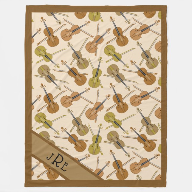 Es ist ein Fiddlers Dream! Personalisierte Violine Fleecedecke (Vorderseite)