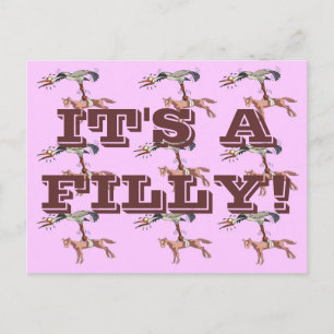 ES IST EIN FILLY! POSTKARTE