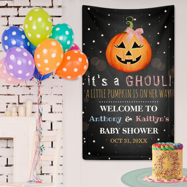 Es ist ein Ghoul! Little Pumpkin Halloween Kinderd Banner (Von Creator hochgeladen)