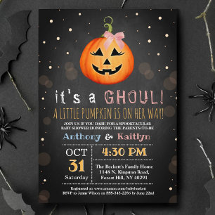Es ist ein Ghoul! Little Pumpkin Halloween Kinderd Einladung