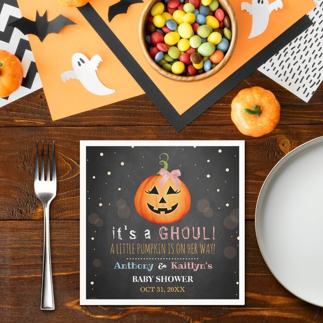 Es ist ein Ghoul! Little Pumpkin Halloween Kinderd Serviette (Von Creator hochgeladen)