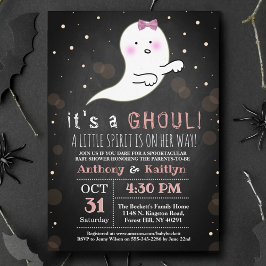 Es ist ein Ghoul! Little Spirit Halloween Baby Dus Einladung