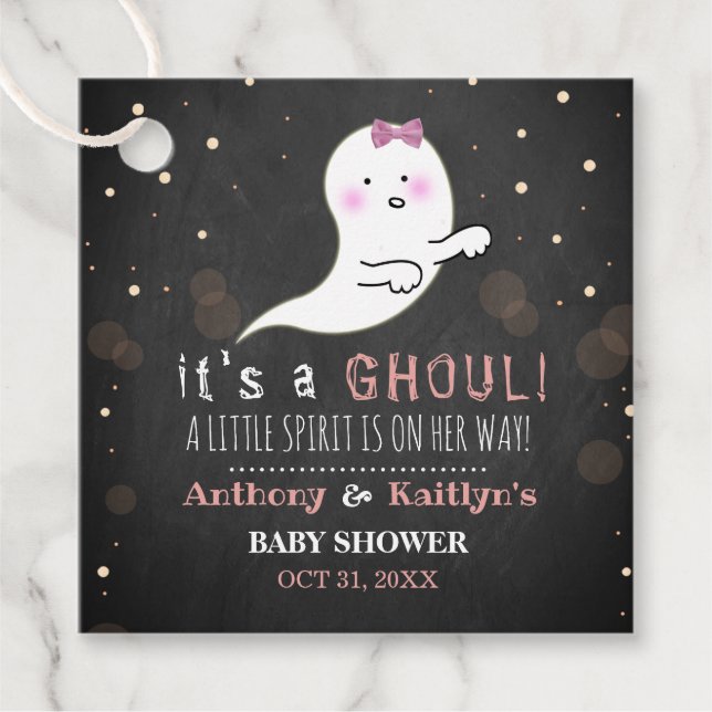 Es ist ein Ghoul! Little Spirit Halloween Baby Dus Geschenkanhänger (Vorderseite)