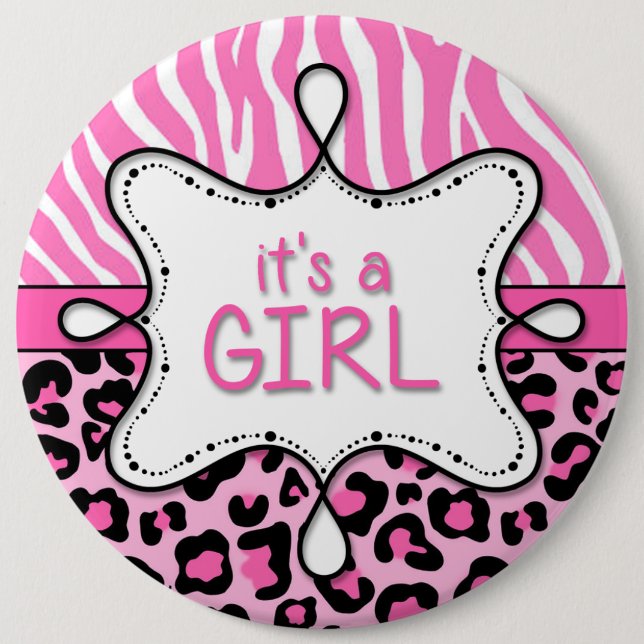 Es ist ein Girl Announcement Button 2 (Vorderseite)