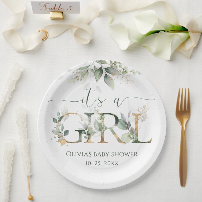 Es ist ein Girl Baby Duwer Party Teller (Hochzeit)