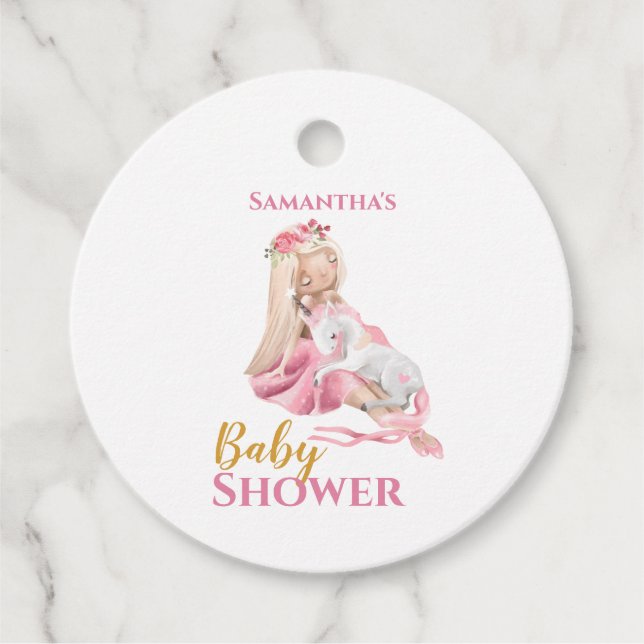 Es ist ein Girl Beautiful Ballerina Baby Dusche Ge Geschenkanhänger (Vorderseite)
