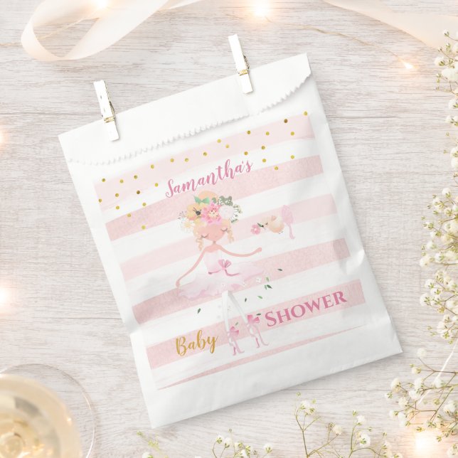 Es ist ein Girl Beautiful Ballerina Baby Dusche Ge Geschenktütchen (Ausgeschnitten)