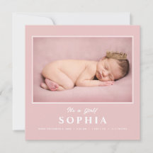Es ist ein Girl Blush Pink Foto Collage Baby Girl