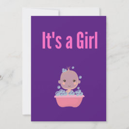 Es ist ein Girl-Bubble-Bad Einladung
