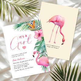 Es ist ein Girl Flamingo Baby Shower Invite Einladung