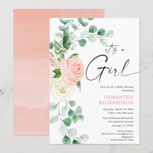 Es ist ein Girl-Frühling Blütenpflanze eucalyptus  Einladung