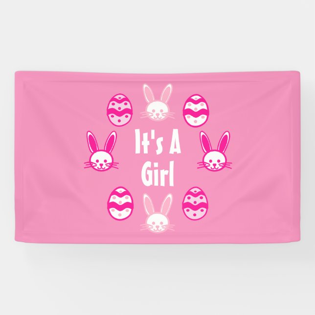 Es ist ein Girl-Ostern Banner (Horizontal)