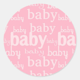 Es ist ein Girl Pink Baby Dusche Party Runder Aufkleber