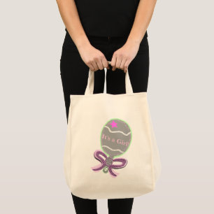 Es ist ein Girl Pink Baby Rattle Tote Bag Tragetasche