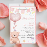Es ist ein Girl Pink Ballon CutTeddy Bären Babydus