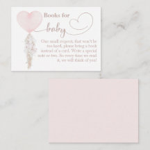 Es ist ein Girl Pink Heart Balloon Baby Shower Büc