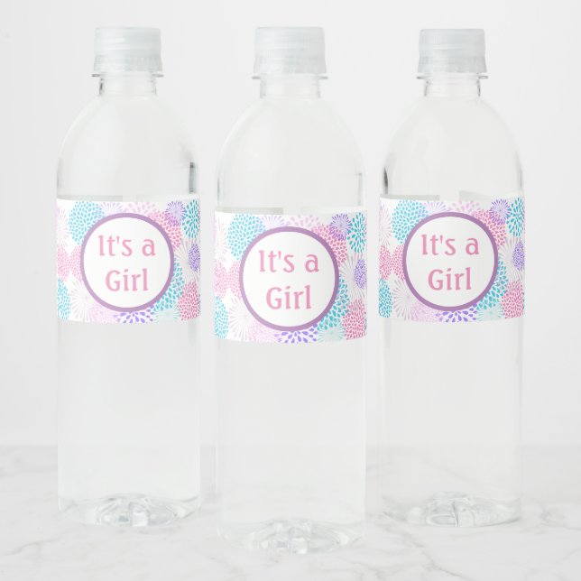 Es ist ein Girl Pink Lila und Aquamarin (Flaschen)