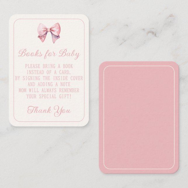 Es ist ein Girl Pink Princess Bärenbücher für Baby Begleitkarte (Vorne/Hinten)